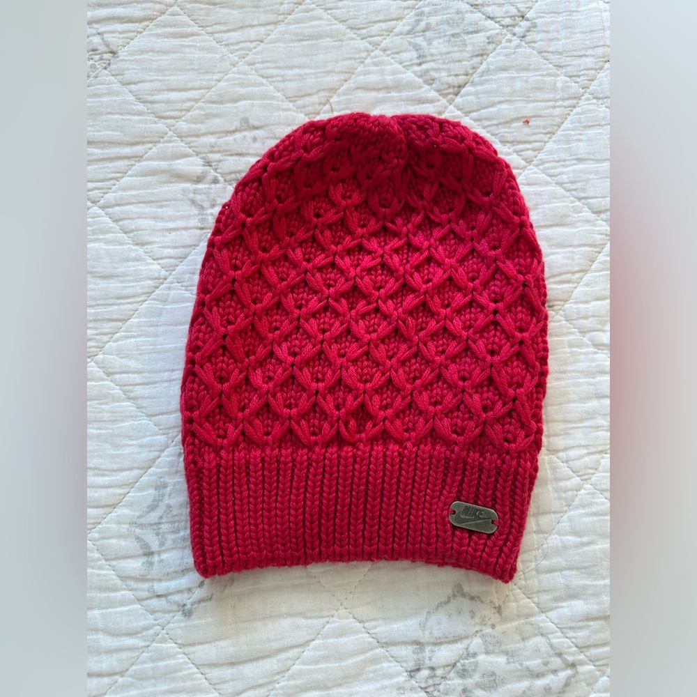 Nike pink Knit Beanie